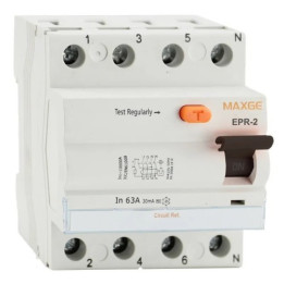 DIFERENCIAL 4 POLOS 63A 30mA MAXGE
