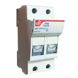 PORTAFUSIBLES CARRIL 10X38 2 POLOS DF