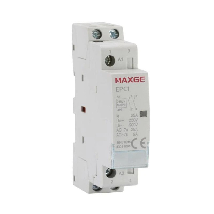 CONTACTOR 2P 25A ESTRECHO MAXGE