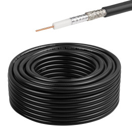 CABLE COAXIAL NEGRO COBRE