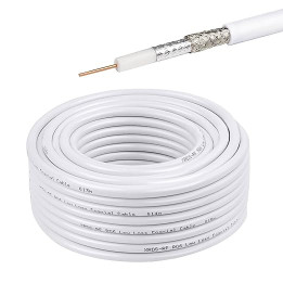 CABLE COAXIAL BLANCO COBRE
