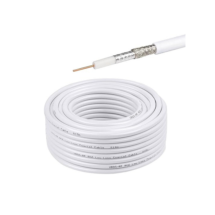 CABLE COAXIAL BLANCO COBRE