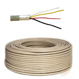CABLE TELEFONO 4 VIAS REDONDO BLANCO