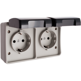 ENCHUFE SUP/ESTANCO DOBLE IP44 16A SOLERA